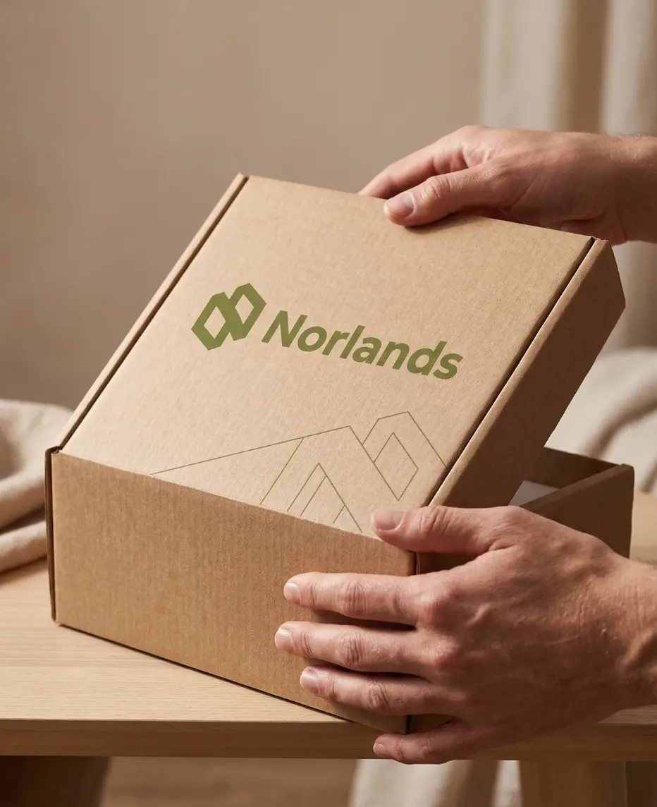 Hands opening corrugated packaging box demonstrating packaging flexibility seasonal demand Canada for adaptable packaging solutions in different use cases