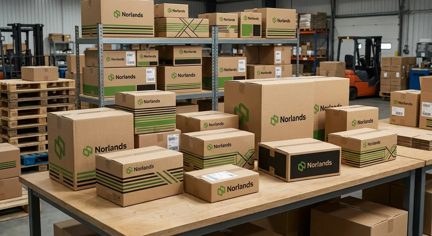 Various packaging box sizes prepared in warehouse demonstrating packaging capacity planning Canada for scalable and flexible production