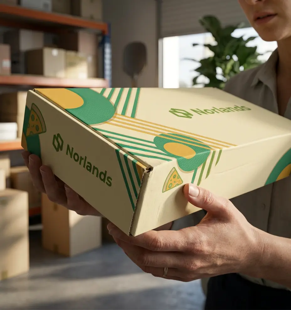 Worker inspecting printed packaging box demonstrating packaging cost optimization risks related to material quality and design decisions
