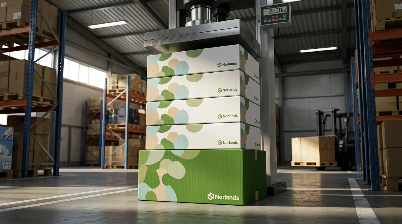 Compression strength testing for smart packaging integration Canada ensuring structural performance and durability