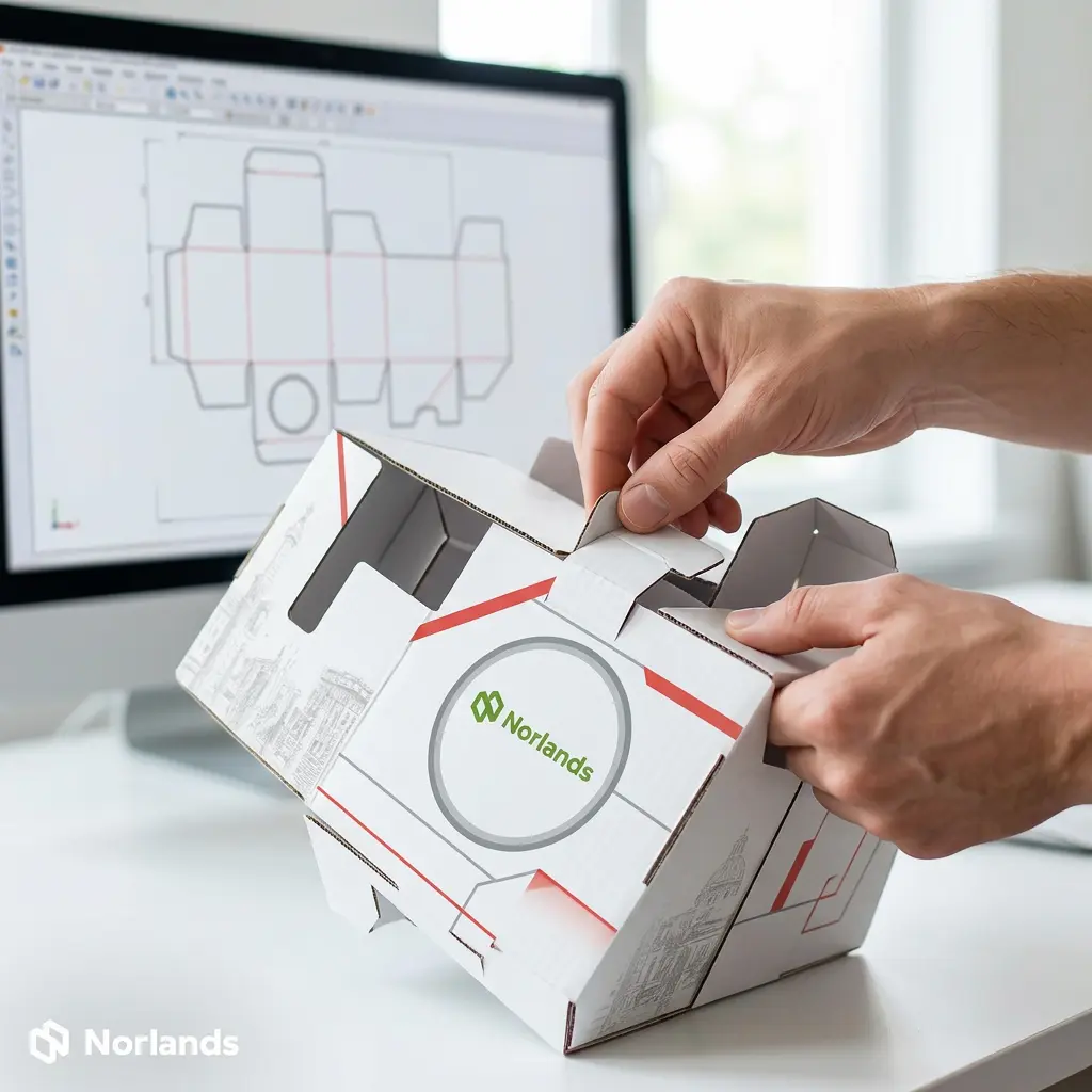 Corrugated box structural design process demonstrating heavy duty packaging solutions Canada with engineered folding system