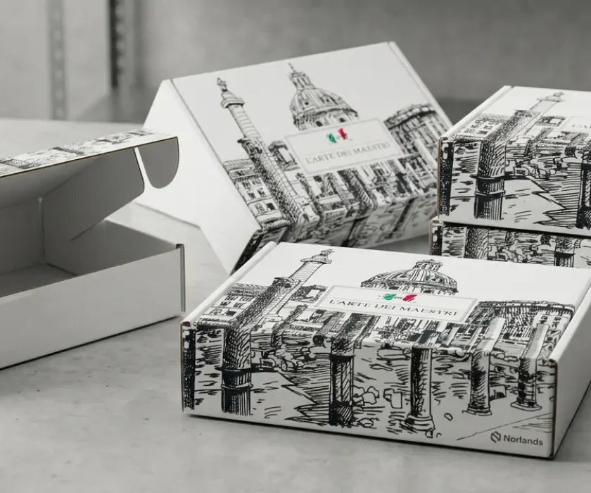 Flat packaging structure illustrating minimalist packaging design Canada with efficient and simplified construction