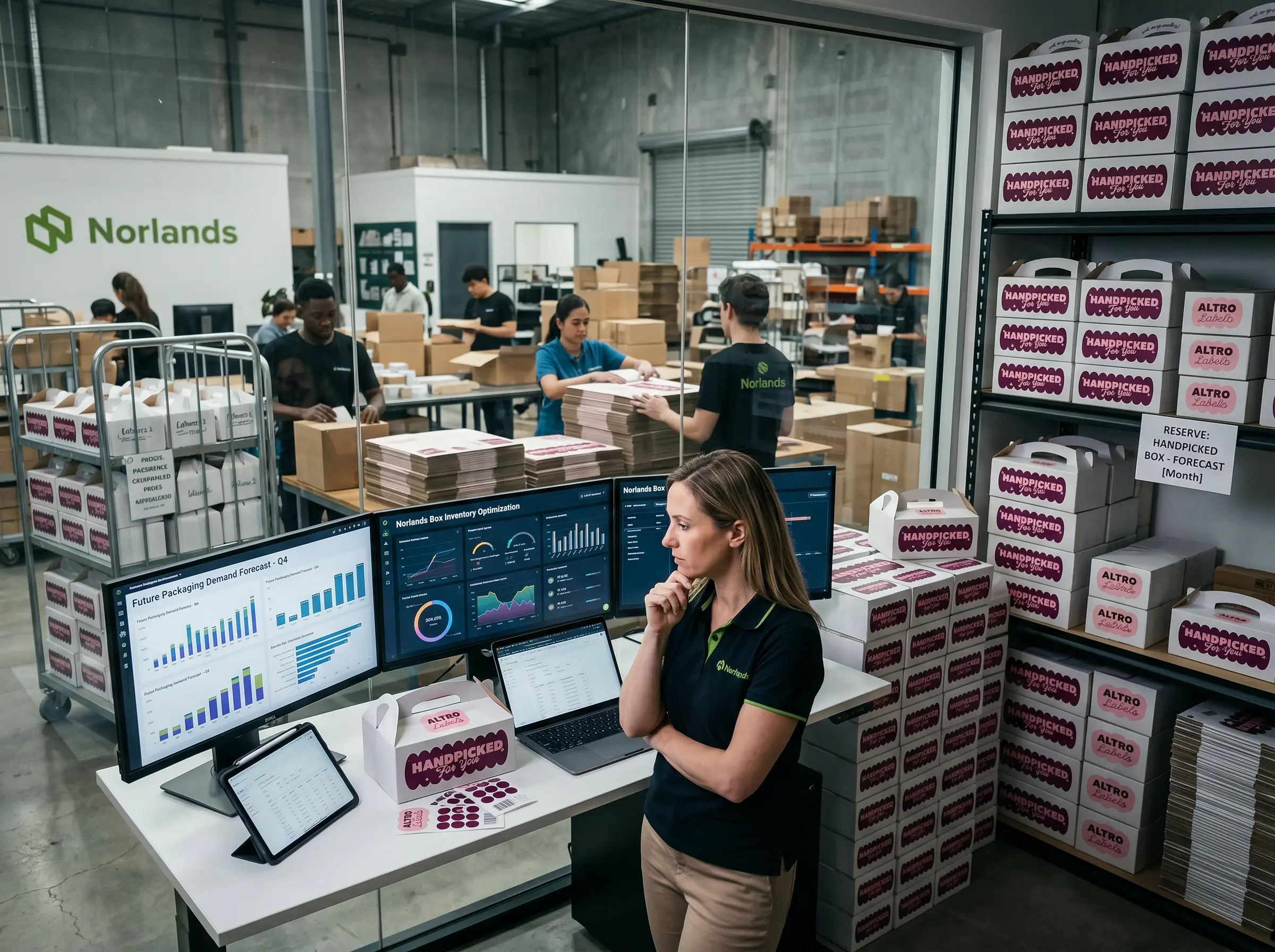 AI and future packaging Canada using predictive analytics and automated inventory forecasting for packaging production
