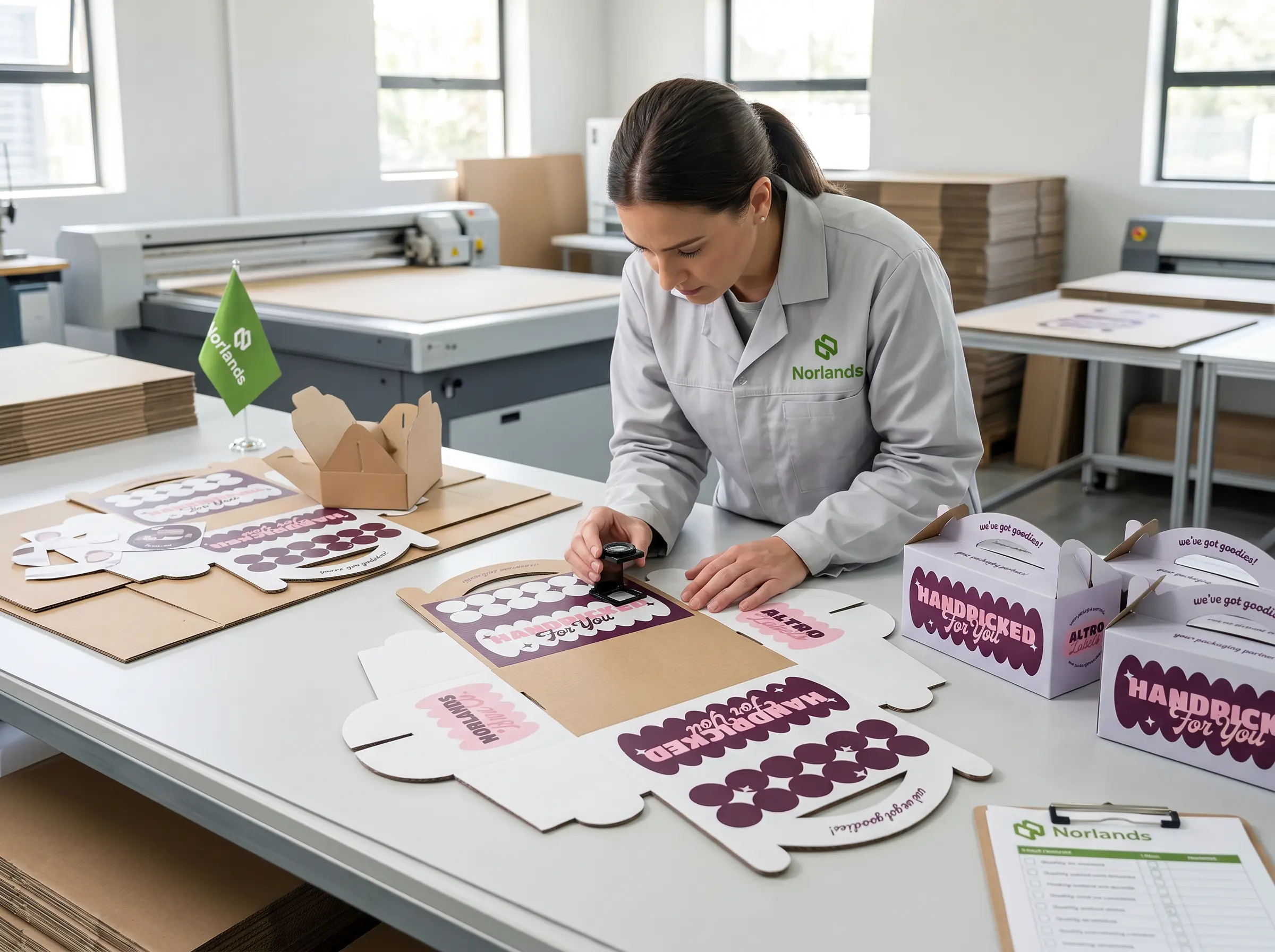 AI and future packaging quality control system analyzing packaging performance and production consistency