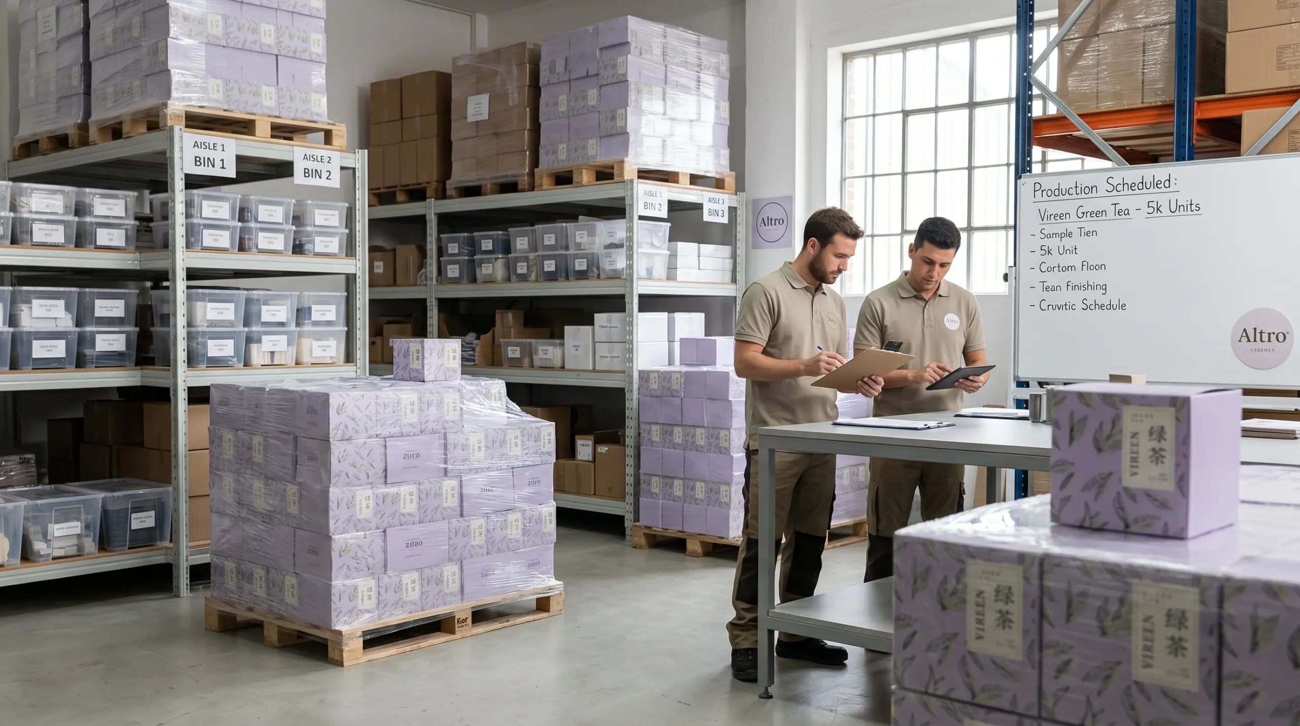 Packaging supply resilience supported by inventory planning and production scheduling