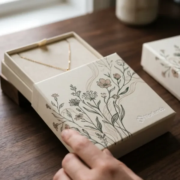 Custom Jewelry Packaging in Canada showing custom die cut jewelry box structure and packaging prototype