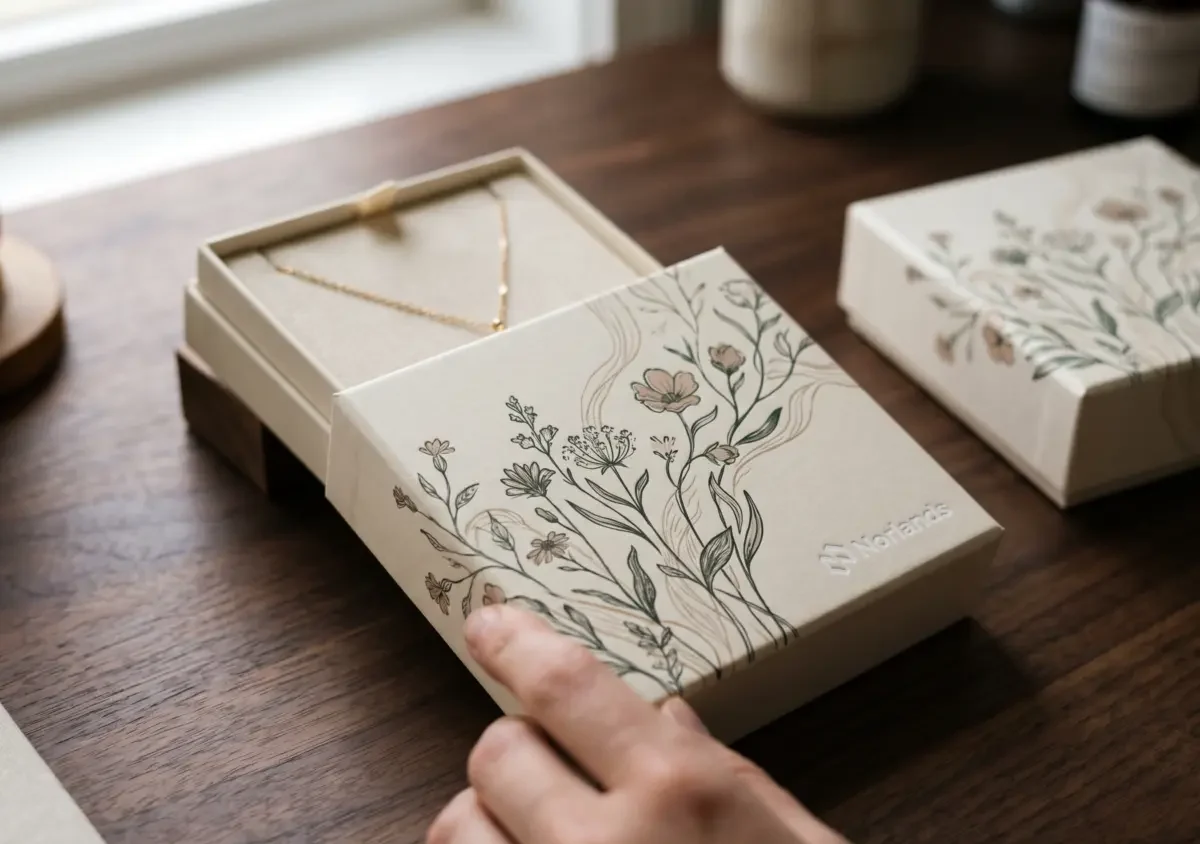 Custom Jewelry Packaging in Canada showing custom die cut jewelry box structure and packaging prototype