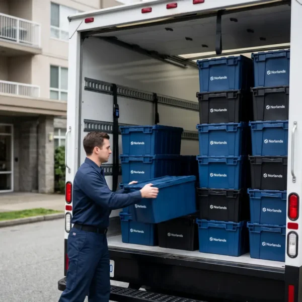 Reusable Moving Boxes In Vancouver for packing household items during a residential move