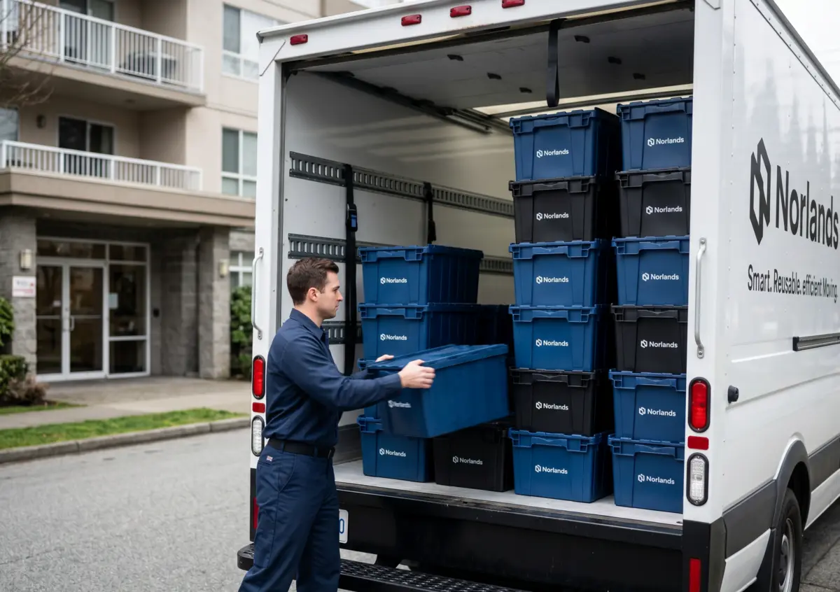 Reusable Moving Boxes In Vancouver for packing household items during a residential move