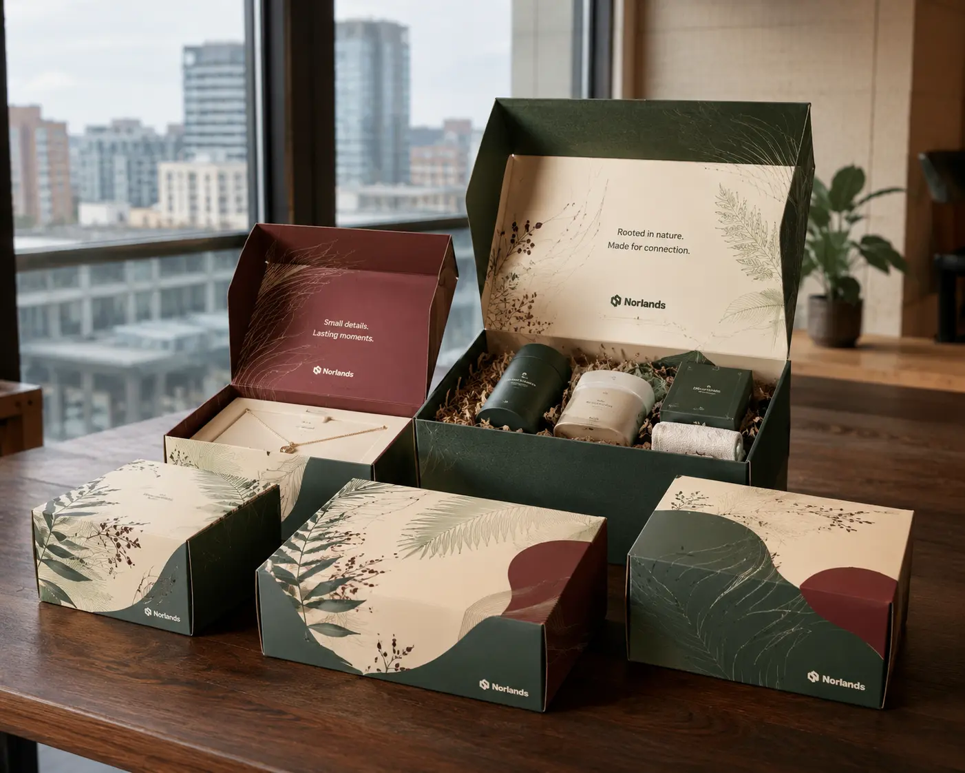 Luxury custom Gift Boxes in Vancouver with premium inserts and branded packaging design