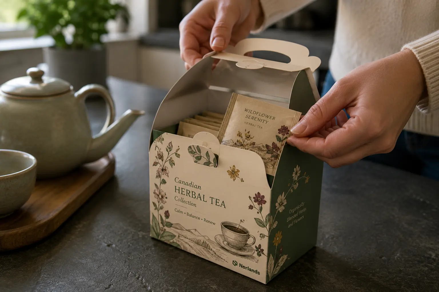 Packaging designers in Canada reviewing custom box prototypes, dielines, branding concepts, and sustainable packaging materials