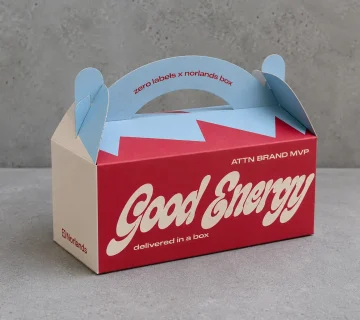 Flat dieline of a custom storage box with integrated handle designed for durable storage and organization in Vancouver