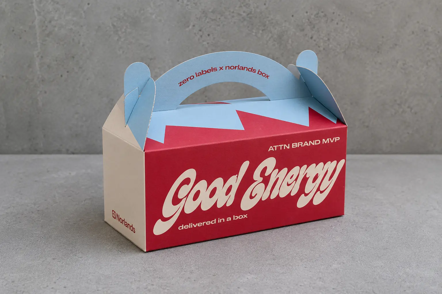 Flat dieline of a custom storage box with integrated handle designed for durable storage and organization in Vancouver