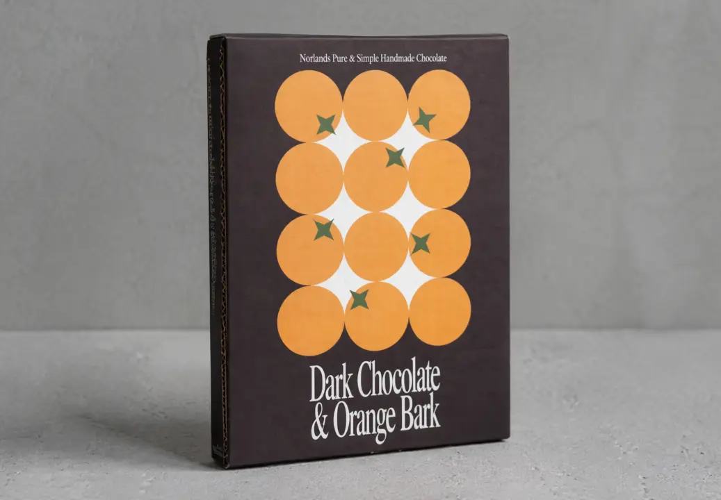 Premium custom printed folding carton manufactured from corrugated cardboard sheets for retail chocolate packaging
