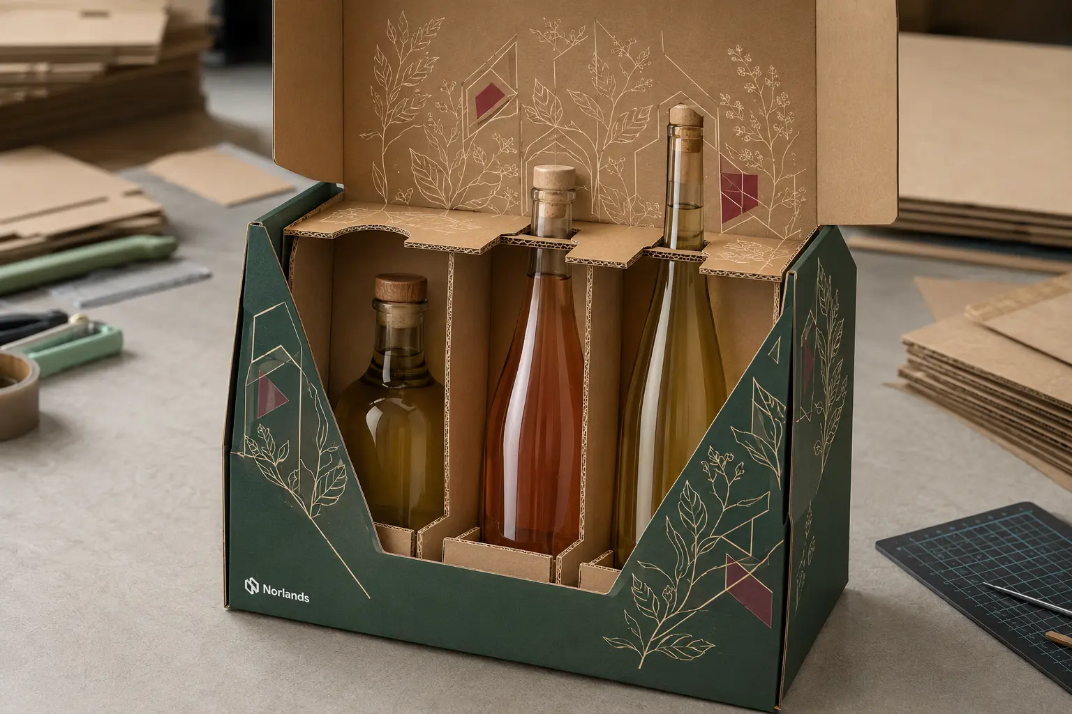 Bespoke box Canada design for bakery products with custom compartments and carrying handle