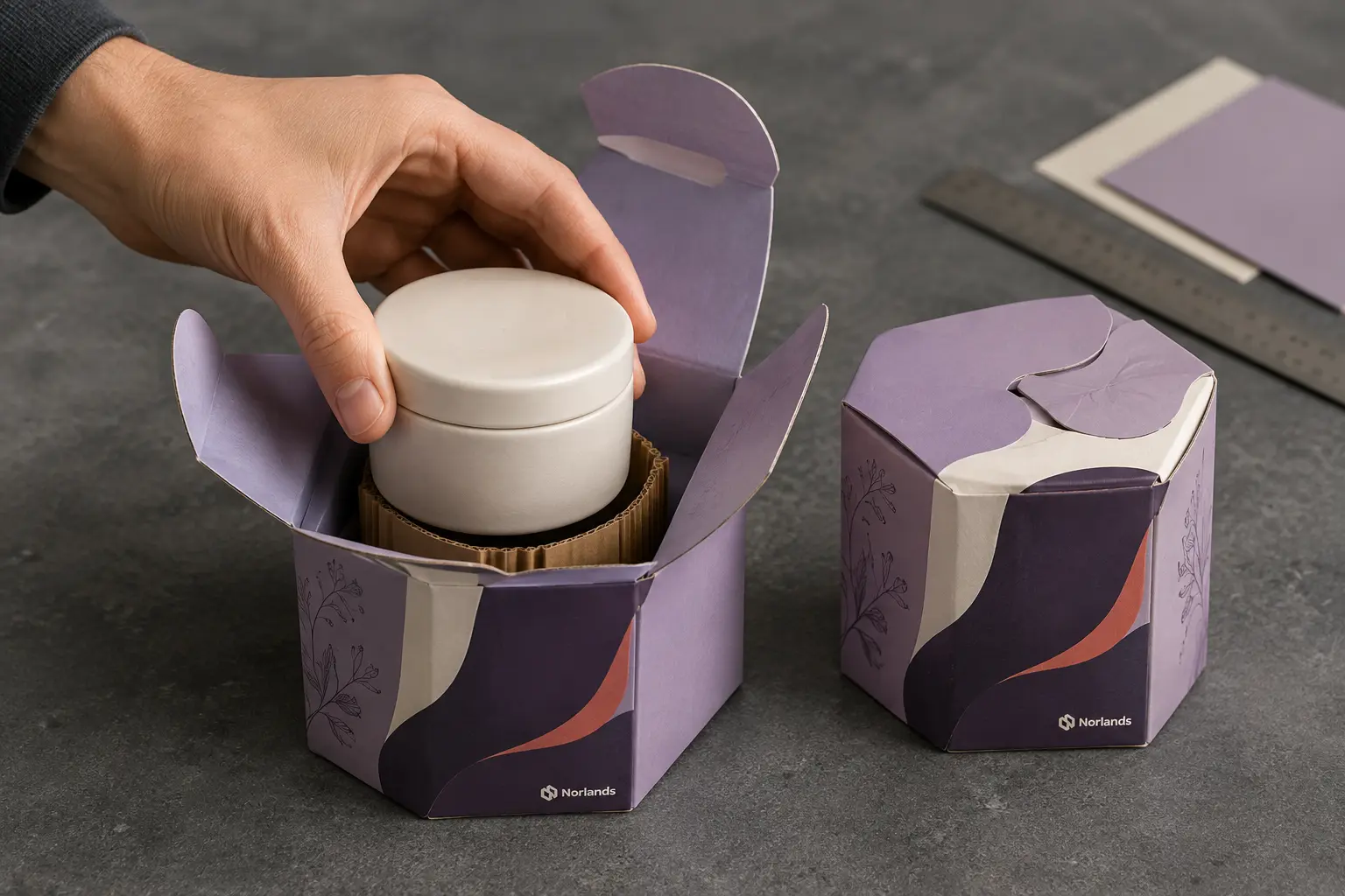 Custom product boxes Canada with fitted corrugated packaging for a coffee grinder