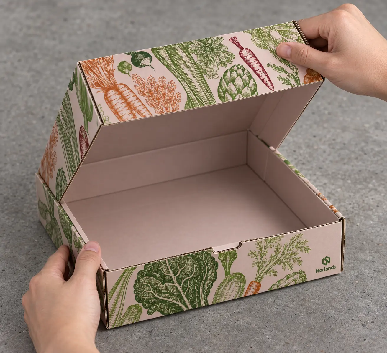 Custom packaging solutions BC showing precision corrugated box construction