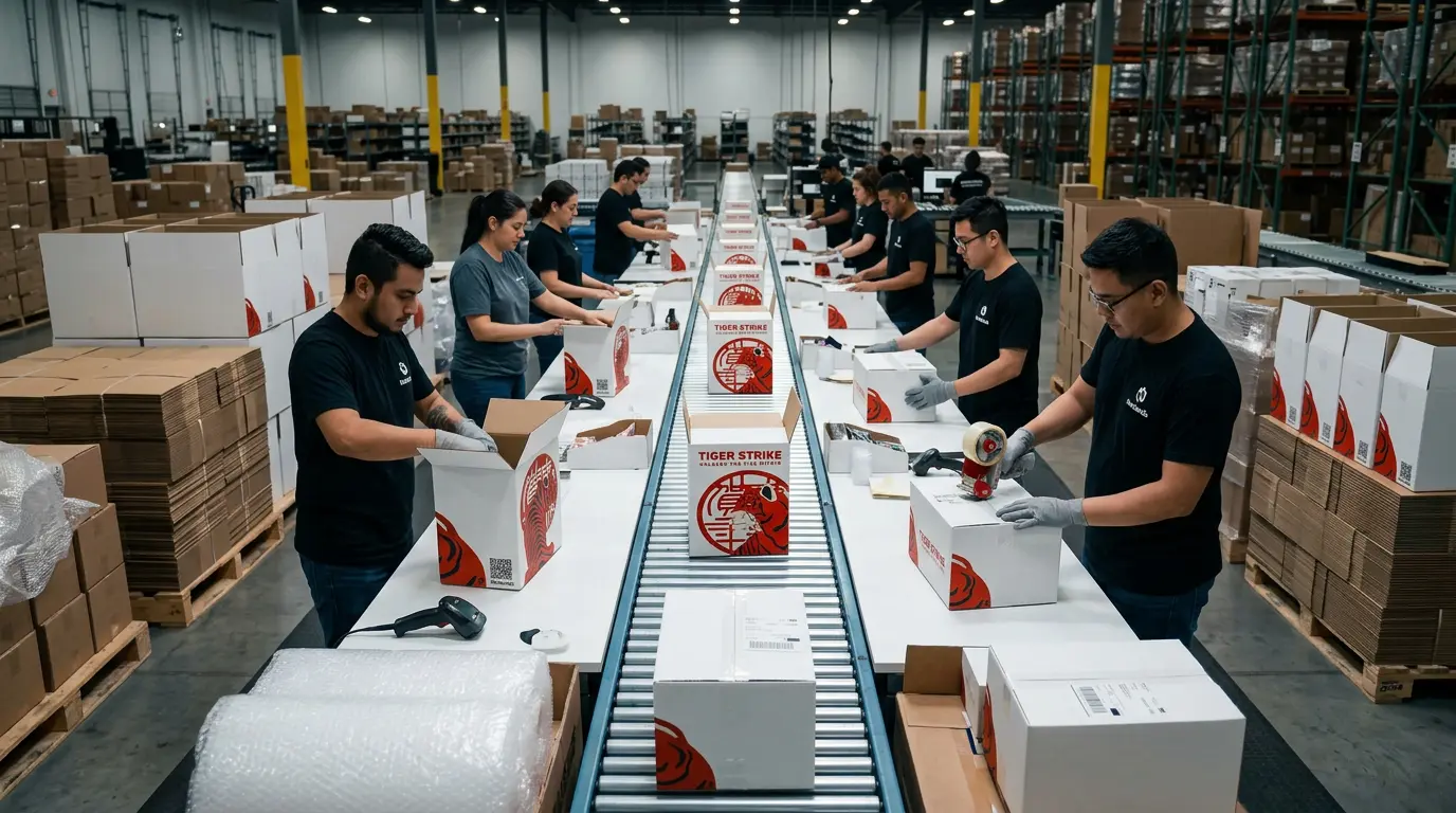 Custom box printing Canada production and packaging fulfillment line