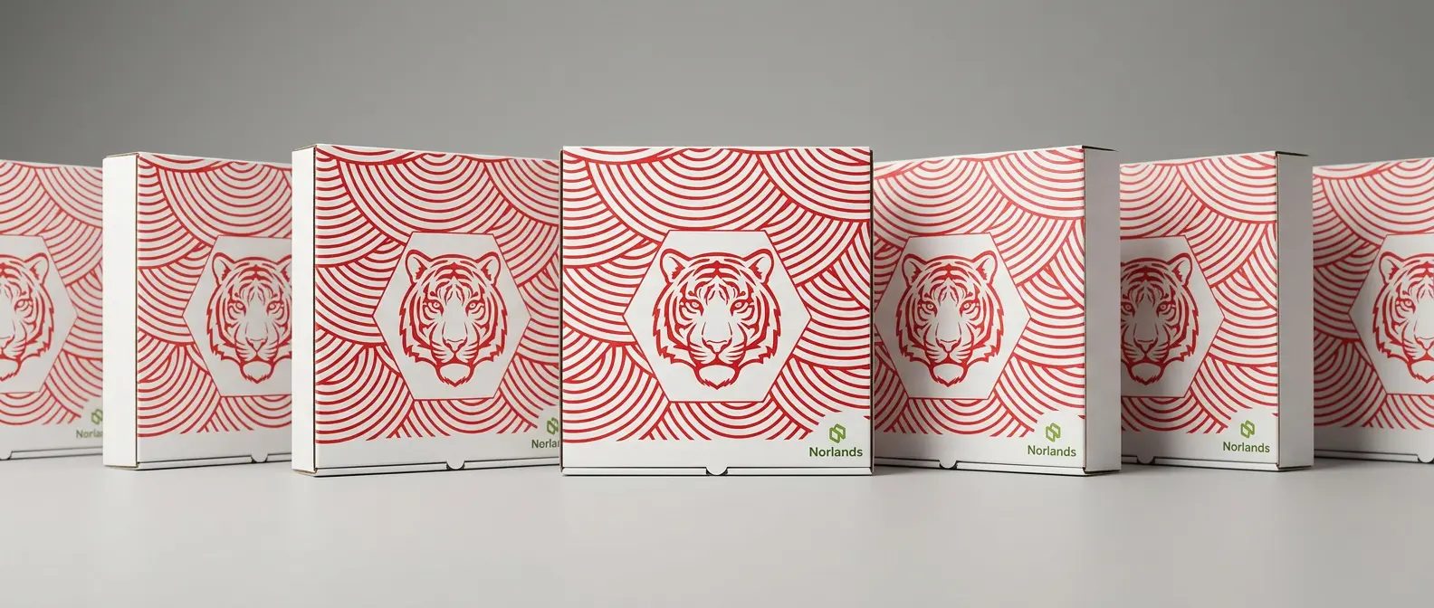 Custom box printing Canada with detailed branded artwork and printed packaging materials
