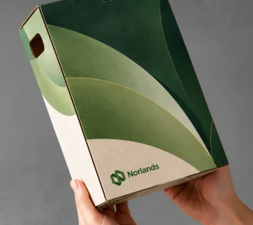 Custom box packaging canada box with integrated handle