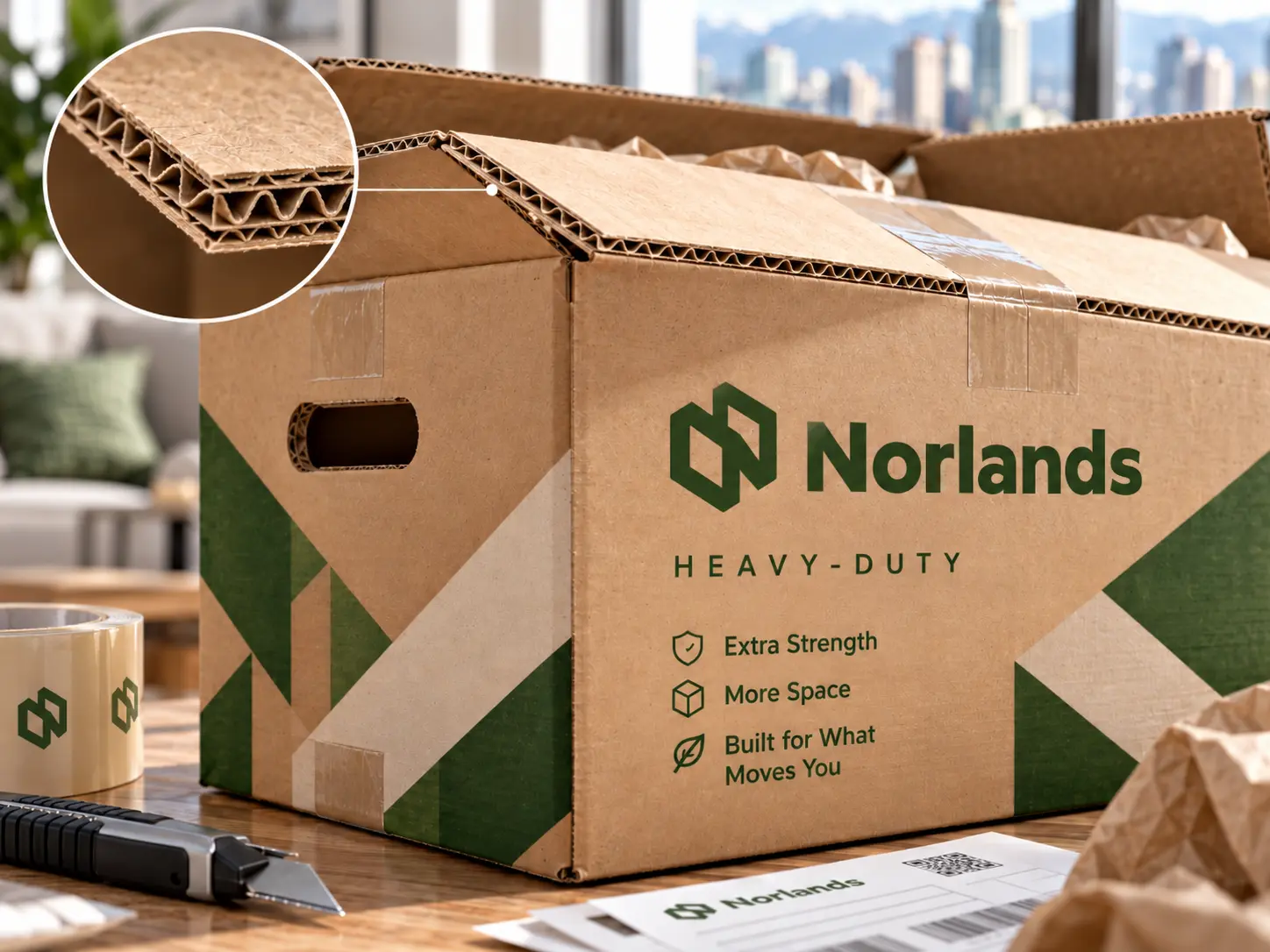 Heavy-duty corrugated box from truck box manufacturers Canada